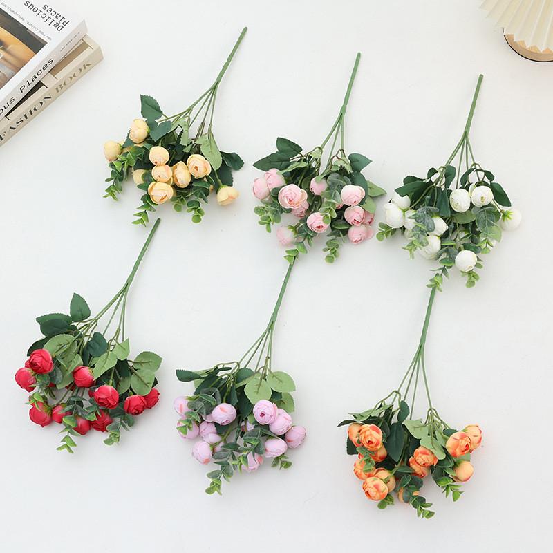 Rose Bud Simulation Flower Wedding Decoration Home Living Room Flower Decoration