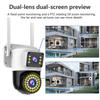 4MP 2K  IP WiFi Security Camera PTZ Dual Lens / Screen CCTV Outdoor Waterproof WiFi Surveillance Cameras Smart Home Security Camera