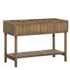 Wooden Herb Planter Raised Bed Container Garden Plant Stand Bed 8 Boxes 110L X 46W X 76Hcm Brown