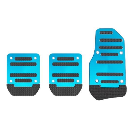 Автомобильные противоскользящие накладки на педали из алюминиевого сплава, комплект накладок на педали для ног, универсальные, для автомобилей с механической коробкой передач, аксессуары для замены педалей газа, тормоза, сцепления