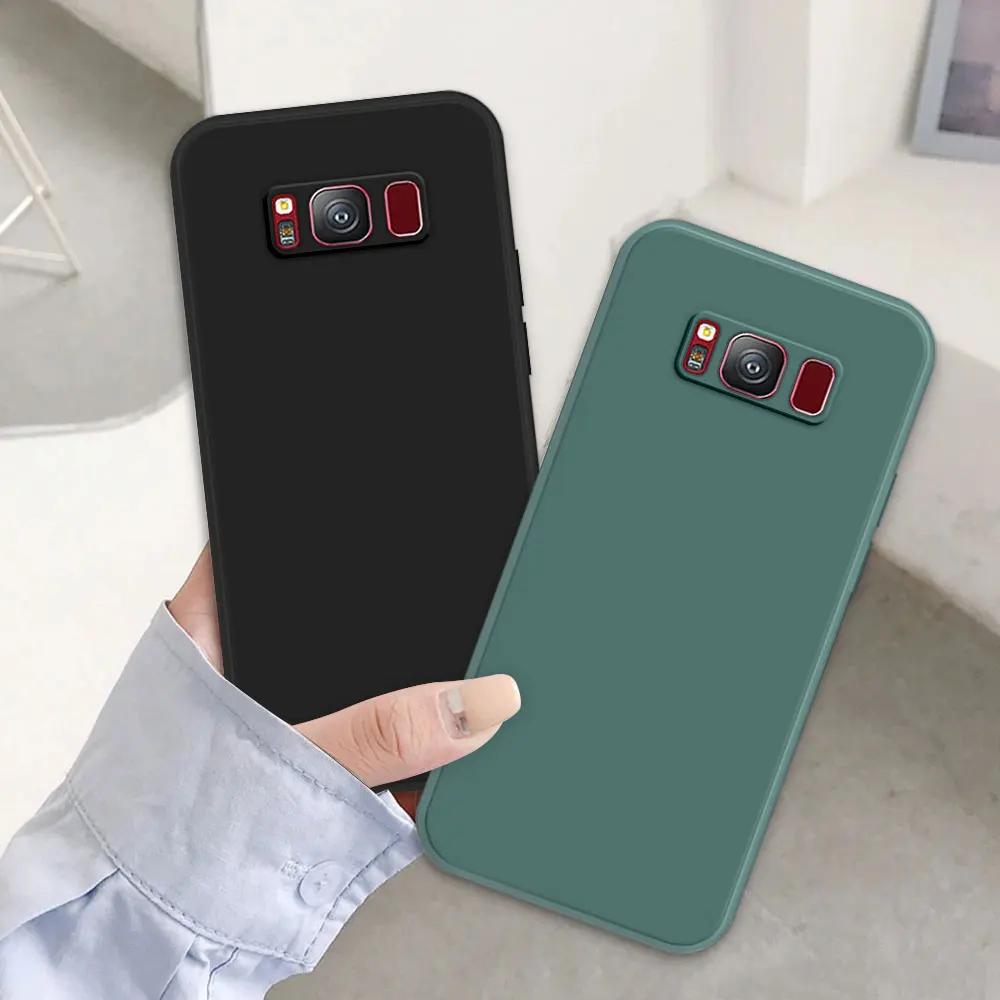 Чехол для Samsung S8 Для Samsung Galaxy S8 Plus Чехол Матовый Мягкий Силикон Ударопрочный Чехол Для Samsung S8 Квадратный Чехол для Телефона Funda