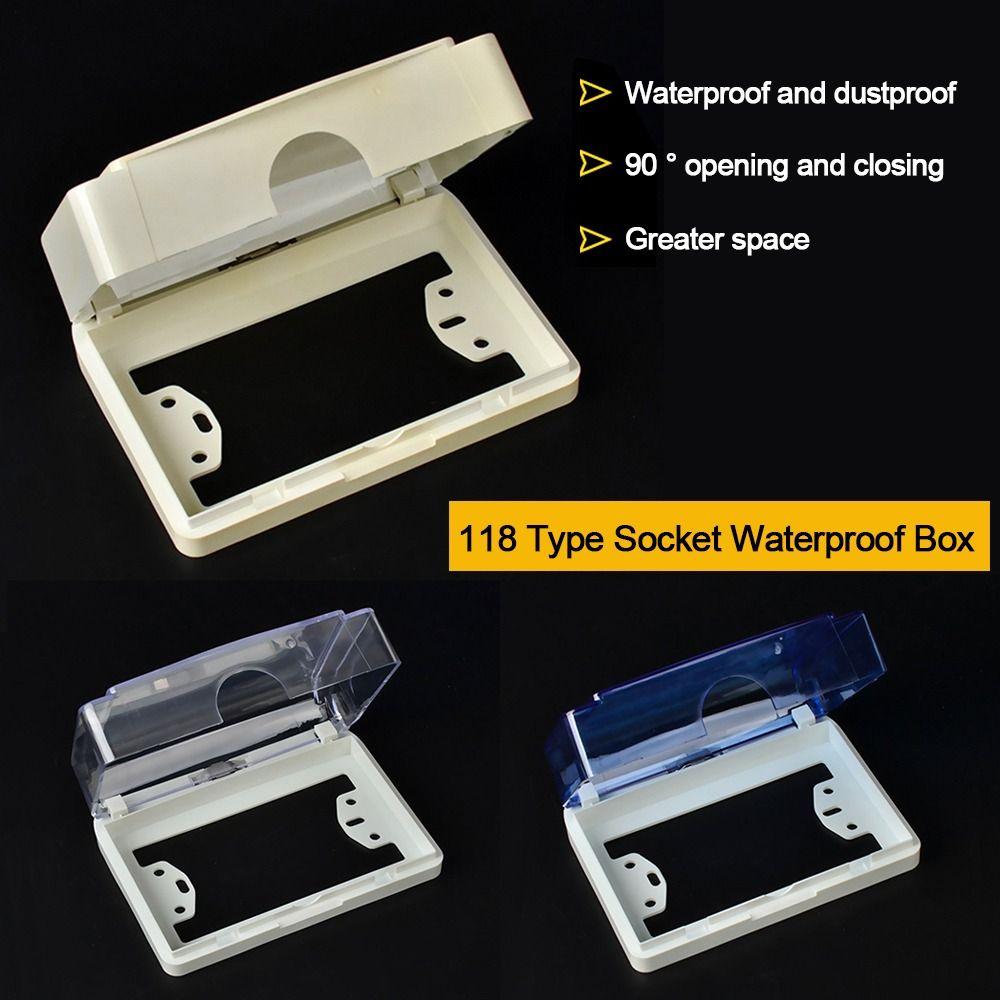 Пластиковый переключатель Защитная крышка Настенная электрическая вилка Крышка розетки Водонепроницаемая коробка Ванная комната