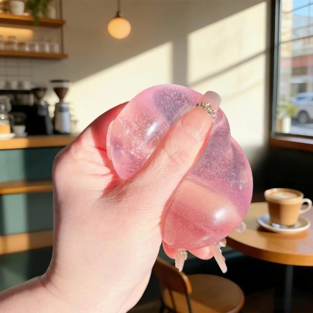Soft Coconut Oil Squishy Ball Transparent Ball Quick-rebound Squeeze Toy Squishy Toys Decompress
