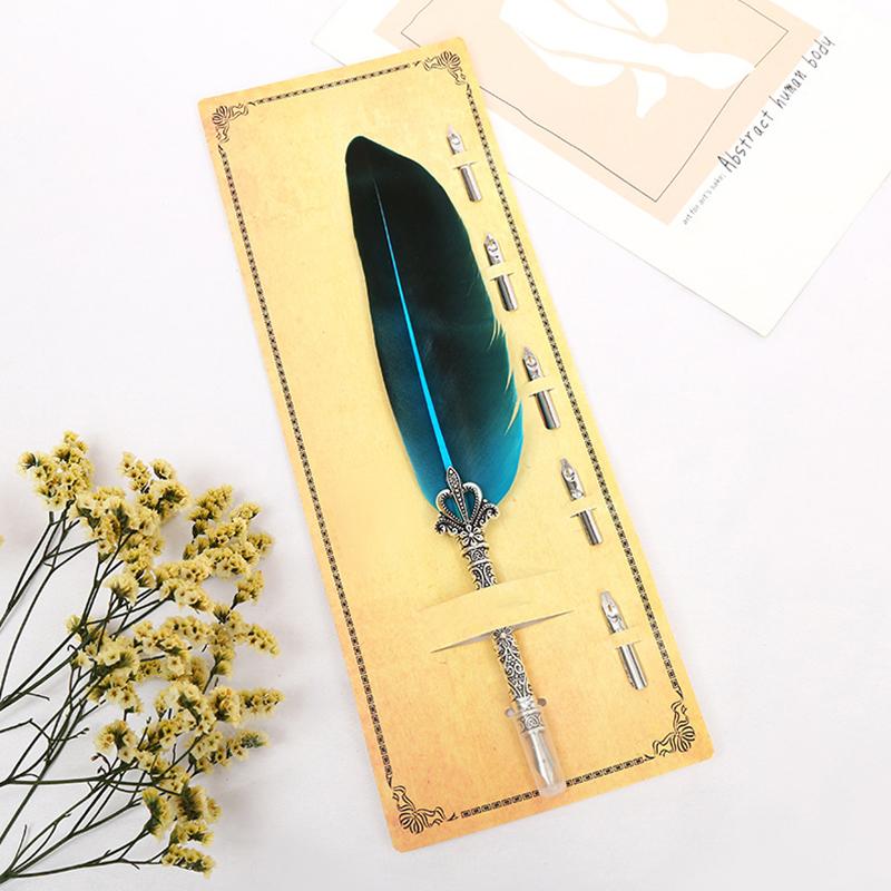 1 комплект пишущих инструментов, винтажная резьба, цветок, рот, британский стиль, новогодний подарок, высококачественная перьевая ручка, канцелярские принадлежности