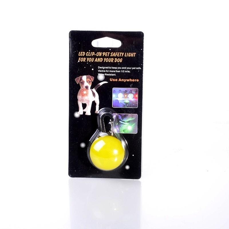 1PCS Pet Dog Flashing LED Anti-lost Pendant Clip-on Circular Collar Pet Supplies