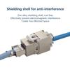 Keystone Jack Cat7 Cat6a из цинкового сплава, без инструментов, RJ45, STP для 22-26 AWG, Соединитель-Адаптер
