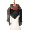 European and American Style Large Check Triangle Snood Scarf - Spring, Autumn, Winter