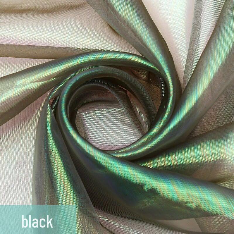 Цветная фантазийная лазерная марлевая ткань для платья принцессы Аиши и костюмов для выступлений