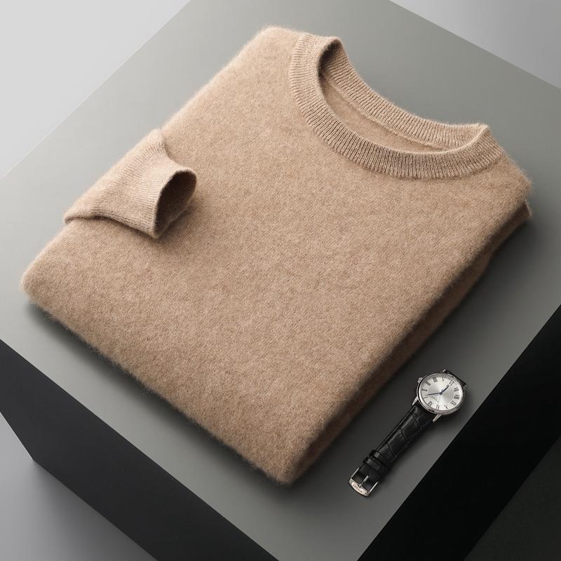 Мужской кашемировый свитер Qinghe Cashmere 30% Кашемир 70% Шерсть Мужской осенне-зимний кашемировый пуловер Мягкий и теплый