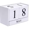 Notakia Perpetual Calendar, Wooden Calendar for Home Office Desk Accessories Vintage Wood Block Calendar(Green)