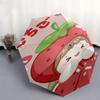 1pc strawberry cat umbrella with 8 iron ribs and a plastic handle, automatic opening and closing, portable and foldable1061