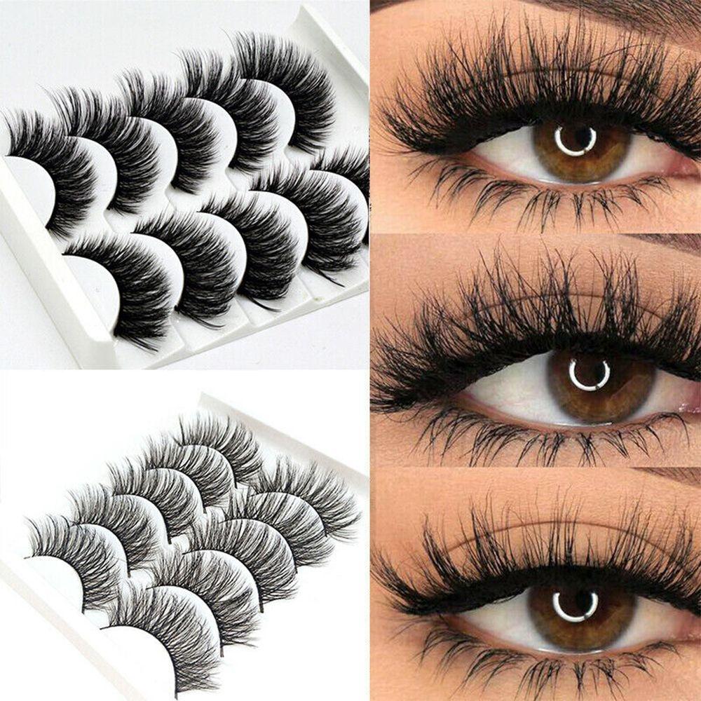 Eye Makeup Wispy Flared Natural Eye Lash Extension False Eyelashes Crisscross 3D Faux Mink Hair