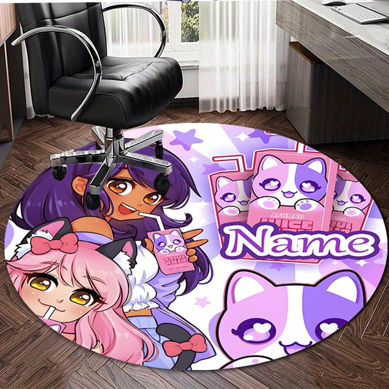 Personalized A-AphmauS Round Chair Office Rug - Perfect for Mat, Office Chair & More - Ideal Gift for Birthdays and Holidays