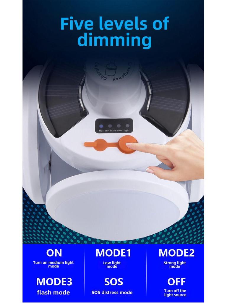 Светодиодный суперяркий уличный светильник на солнечных батареях - энергосберегающая лампа для ночных торговых палаток и кемпинга