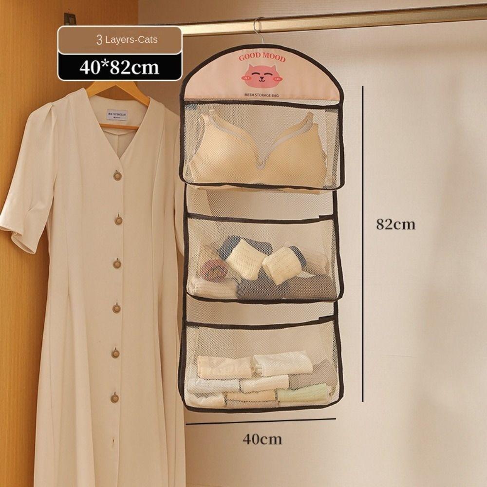 Reusable Bathroom Storage Mesh Bag Underwear Storage Bag  for Toy Clothes sock