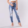 Women Fashion  Jeans Fix Sexy Print Ripped Jeans Plus Size Trousers
