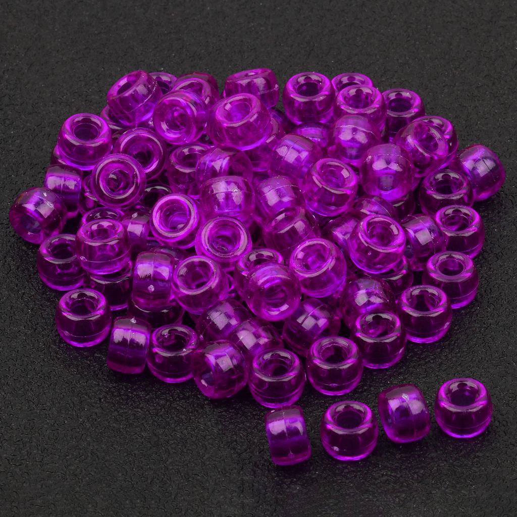 100 шт./пакет 6x9 мм бусины пони оптом, прозрачные бусины пони для набора для изготовления браслетов, бусины канди, бусины для волос для кос, бусины для рукоделия для изготовления ювелирных изделий