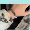 Trendy Handmade Geometric Beaded Bracelet For Couples With Ice Crack Beads
