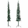 VidaXL Demi Sapin de Noël Artificiel Mince avec Support Arbre de Noël Décoration de Vacances Ornement de Fête Salon 344600