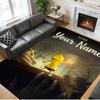 Crystal Velvet Rug Custom Name Text, Soft Non Slip Floor Mat Home DecorLittle Nightmares Six Mono