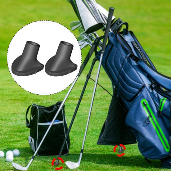 2Pcs Golf Bag Feet Wear-resistant Easy Installation Strong Grip Stable Non-slip Support Detachable Golf Club Pouch Stand Replacement