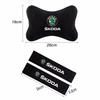 LQLT3 Car Neck Headrest Pillow Car Seat Neck Pillow Head Neck Support for Skoda Octavia RAPID Superb Fabia Kodiaq Kamiq Karoq Auto