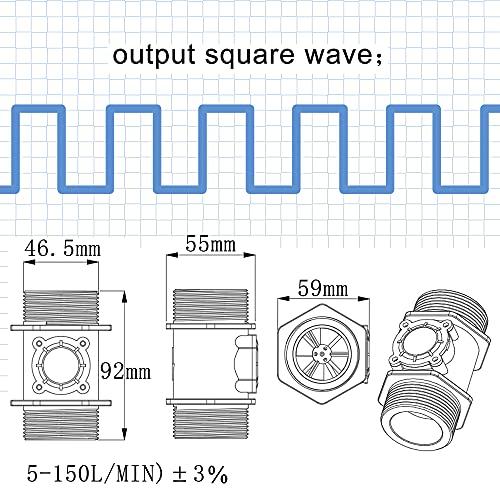 DIGITEN G1-1/2" 1.5" Датчик-выключатель Холла расхода воды Измеритель Расходомер Управление 10-150 л/мин Измеритель расхода