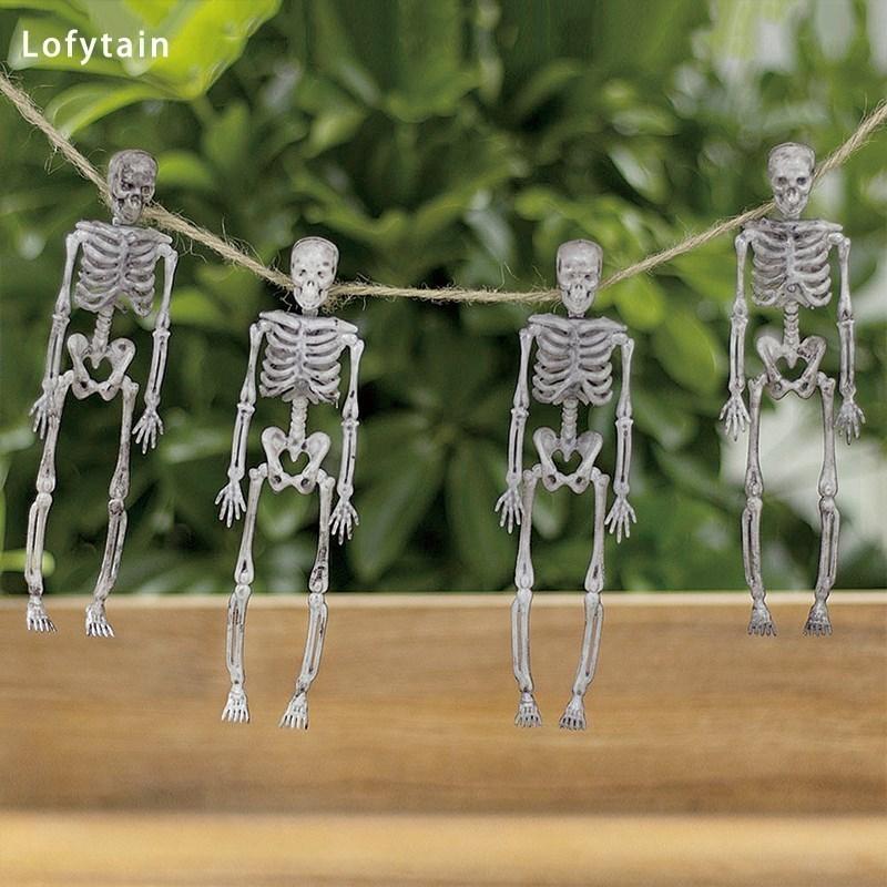 4 шт./комплект Подвесной Череп Призрак Симуляция Скелета Человека Косплей Украшение Фальшивые Кости Хэллоуин Вечеринка Домашние Украшения Реквизит