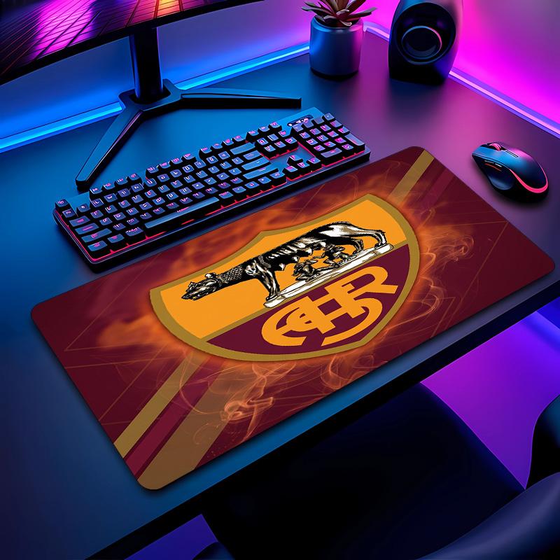 AS Roma Football Pattern Mouse Pad Non?Slip Rubber Base Gaming Mousepad For Desk Office Home