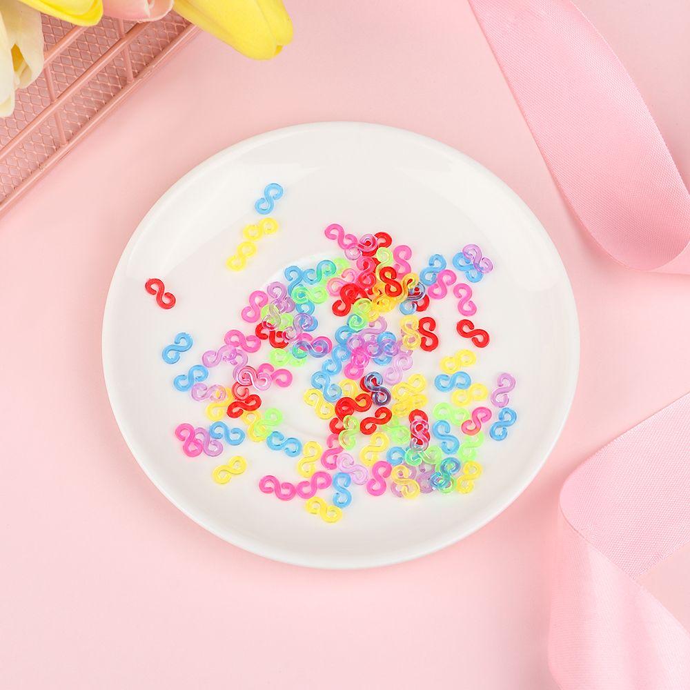 Bracelet Charms Necklace Clasp S Clips DIY Loom Bands Kit Jewelry Connectors Rubber Band Clips