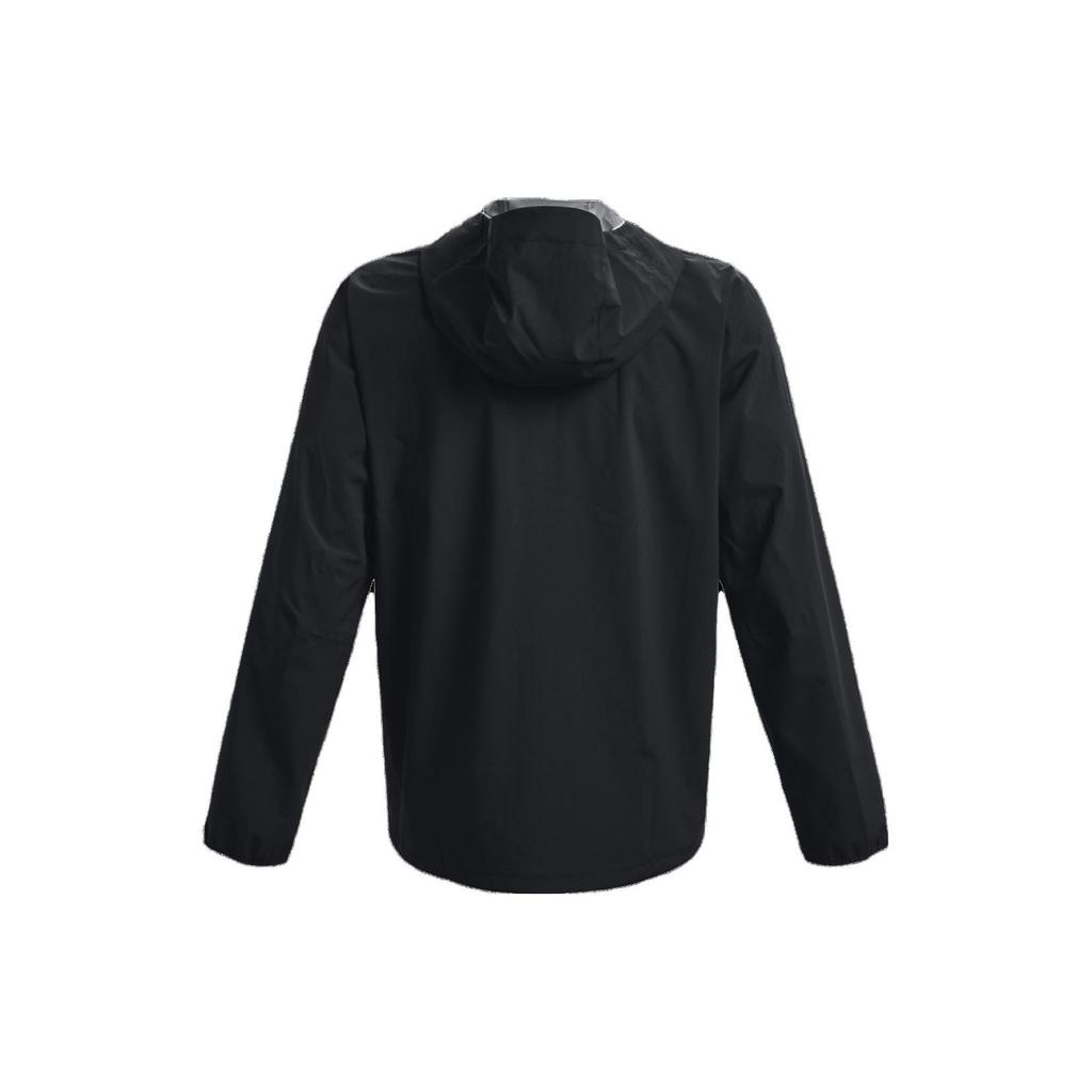 Under Armour Stormproof Solid Color Print Logo Print Zip Hoodie Jacket Мужская верхняя одежда Черный 1376066-001