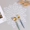 Christmas Table Mat Placemats Decorative Washable Heat Resistant Snowflake Home Supplies