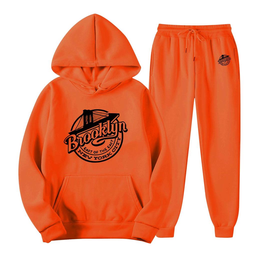 Мужской спортивный комплект из флиса с капюшоном, модная повседневная спортивная одежда, осень и зима