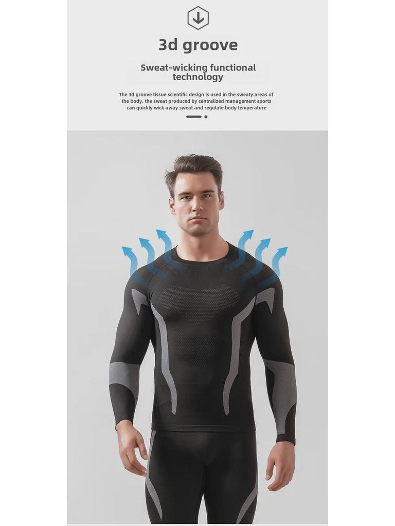 Горнолыжный компрессионный костюм Quick-Dry: Термобелье для спорта на открытом воздухе, велоспорта, родитель-ребенок, для мужчин и женщин
