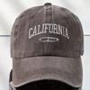 Unisex Embroidered Baseball Cap "California West Coast" Lettering Duckbill Cap  for Women & Men