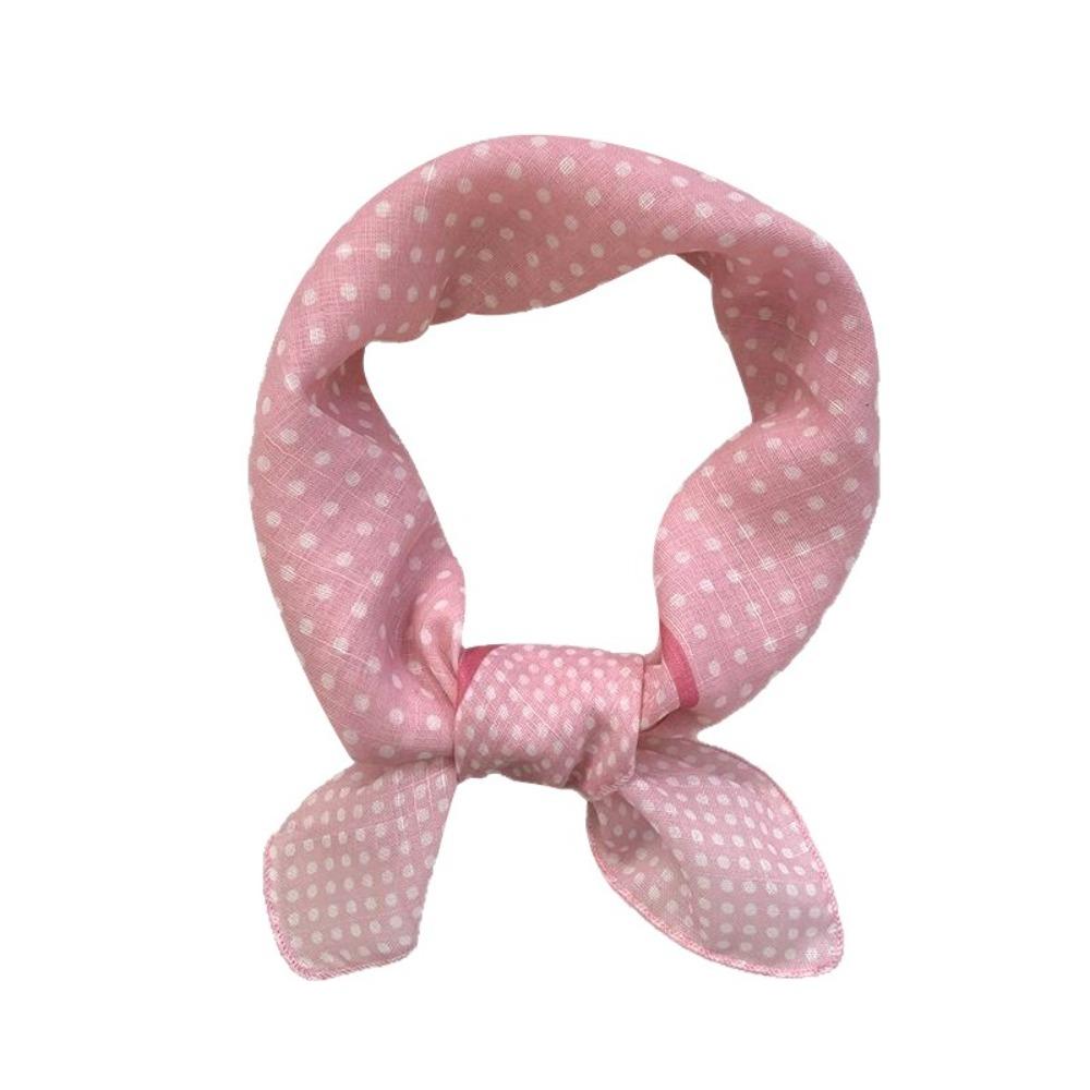 Sunscreen Small Square Scarf Neckerchief Headscarf Sweet Printed Silk Scarf  Girl