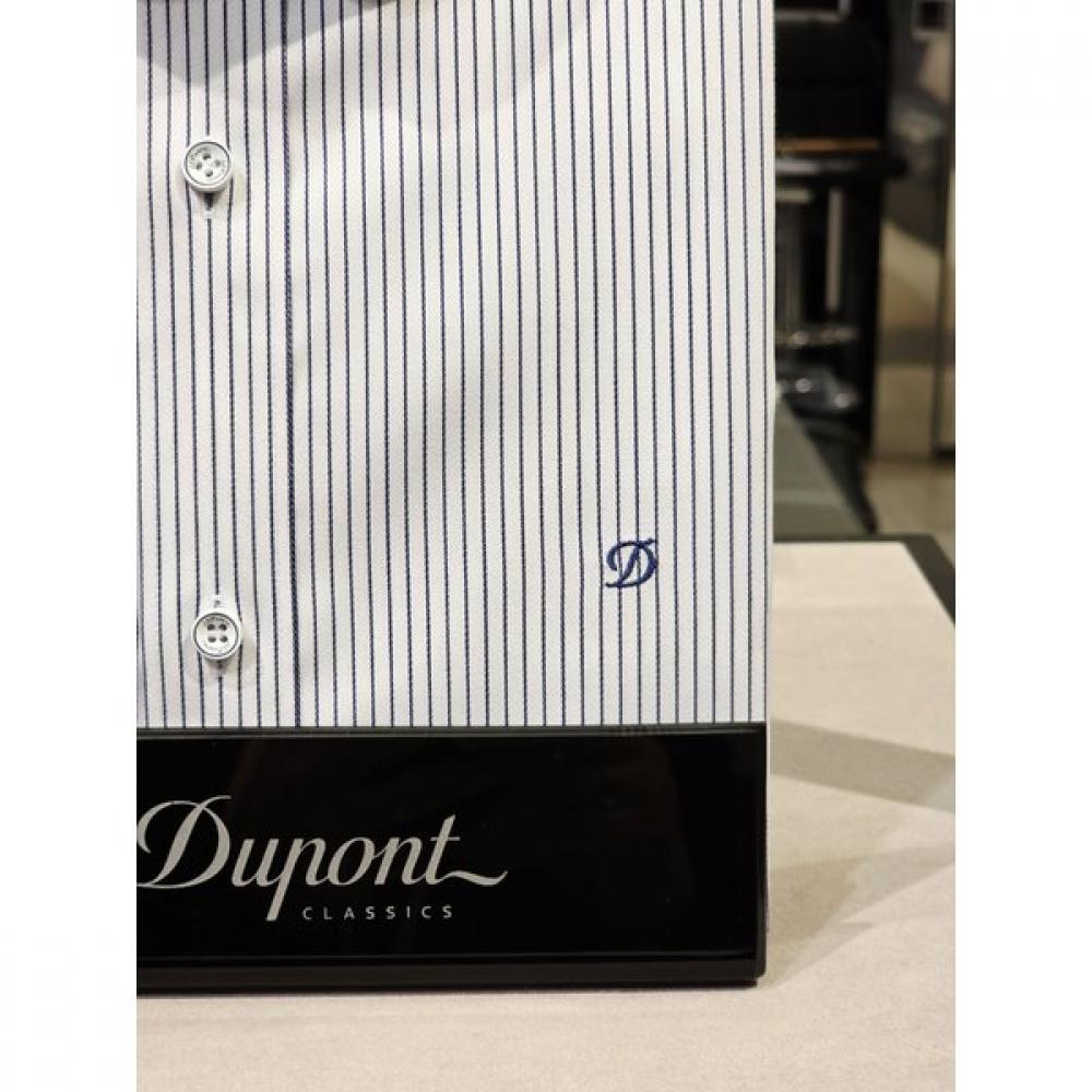 S.T. Dupont 25ss Структурированная полосатая рубашка с коротким рукавом, узкого кроя Se5mm21hs362sny