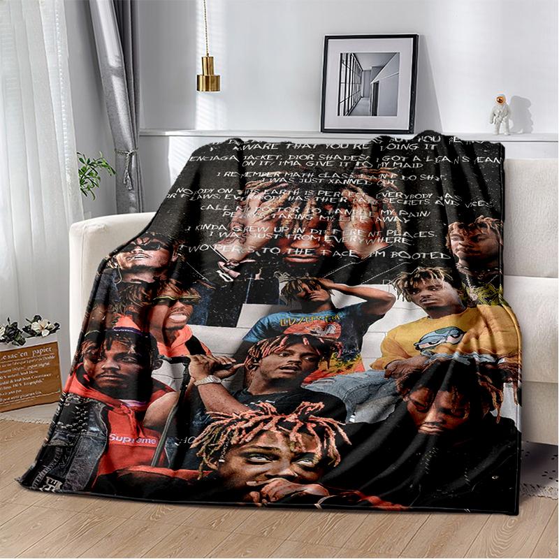 2025 New Style Juice WRLD 999 Legend Rapper Album Blanket,Soft Throw Blanket for Home Bedroom Bed Sofa Travel Cover Kid Gift