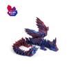 3D Printed Dragon Colorful Gem Dragon Figurines Movable Joint Rotatable Articulated Dragon Crafts Desktop Western Style Ornament
