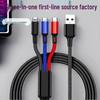 Customizable 3-in-1 Charging Cable: Compatible with Android, Type-C, and Apple Devices