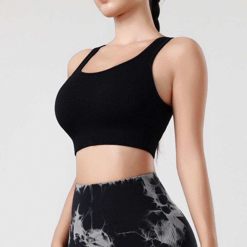 Женский спортивный бюстгальтер для йоги с высокой эластичностью, защитой от ударов и нагрудными вкладышами