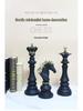 Black and White Chess Piece Resin Figurine for Creative Home Decor