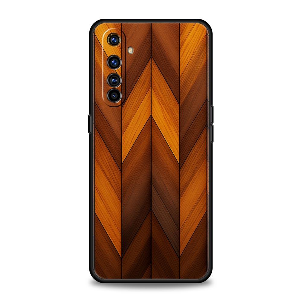 Чехол из дерева с текстурой под дерево класса люкс для Realme C67 C63 C55 C53 C35 C25 C21 GT 2 3 5 6 10 11 12 13 Pro 5G Мягкий ТПУ Чехол для телефона