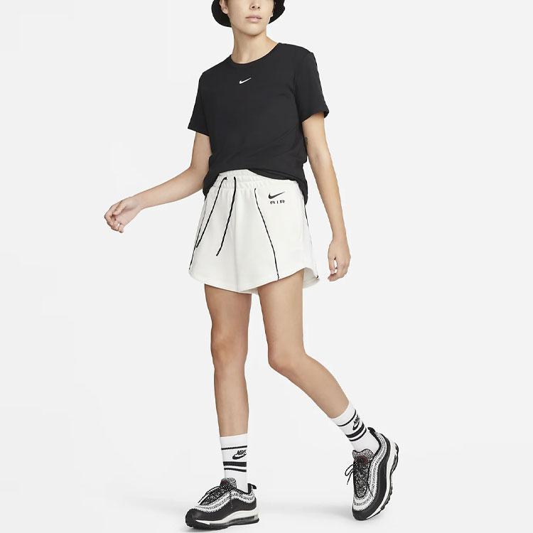 Nike Однотонная женская футболка с круглым вырезом и коротким рукавом, цвет черный DX7905-010