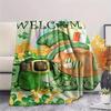1PC Leprechaun poster Print FlAannel Blanket, High quality Comfortable for All Seasons, Home Decor, Warmth and Comfort