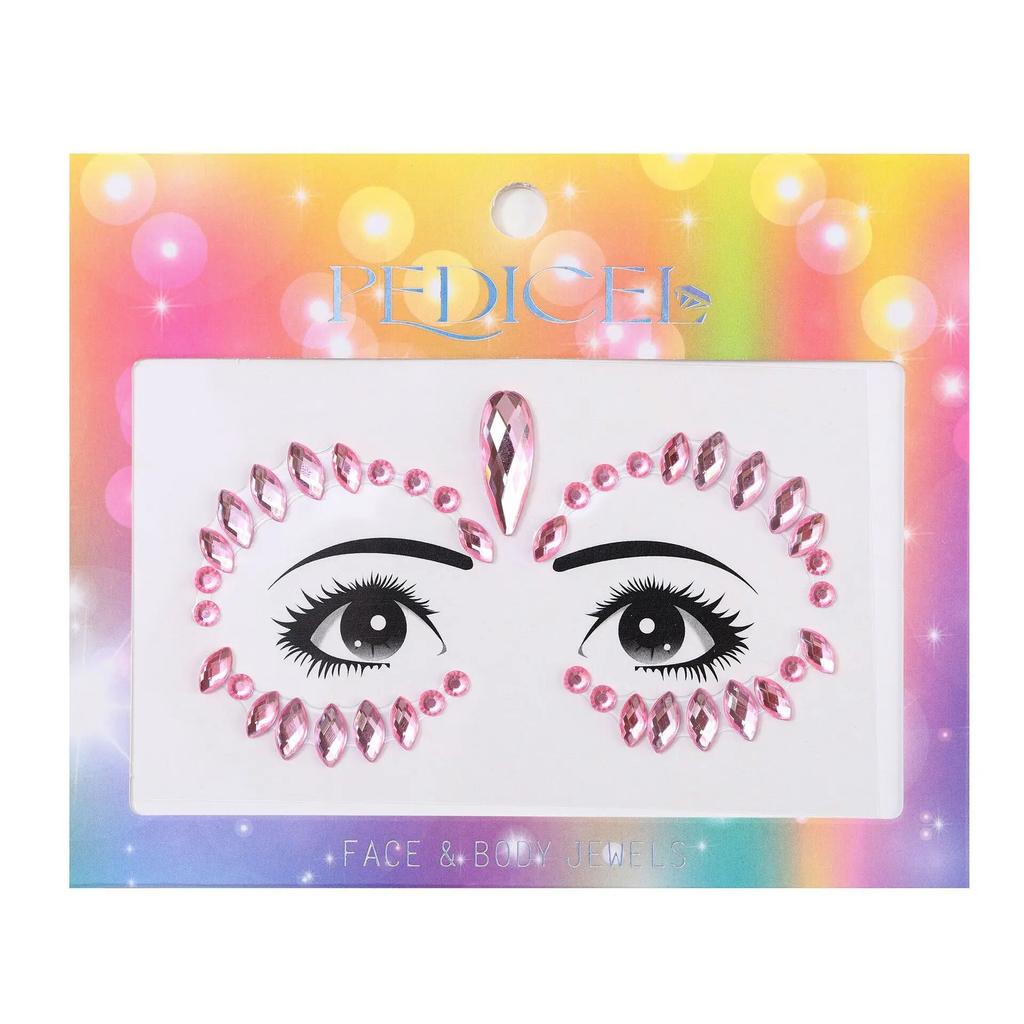 Colourful Kids Makeup Face Stickers Crystal Diamonds Gemstones Girls Women Holiday Glitter Party Self Adhesive Eye Face Tattoos