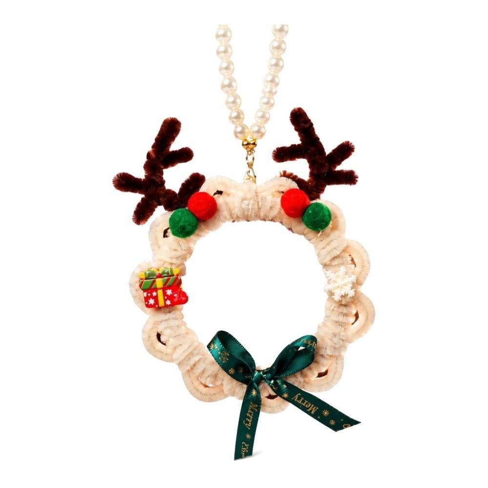 DIY Christmas Tree Ornament Material Kit Pearl Chain Christmas Hanging Material Bag Parent Craft