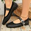 Women Sneakers Autumn Vintage Shallow Mary Jane Shoes for Women Pointed Toe Ballet Loafers Casual Outdoor Flat Sneakers Women