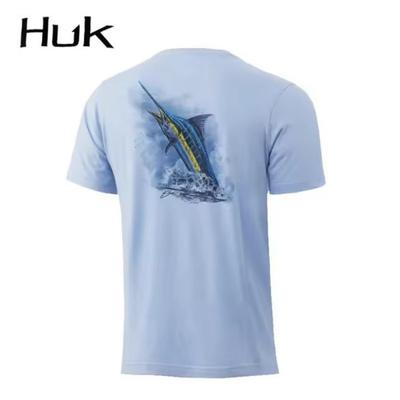 Мужская одежда для активного отдыха и рыбалки HUK, футболка с коротким рукавом, рубашка, быстросохнущая, дышащая