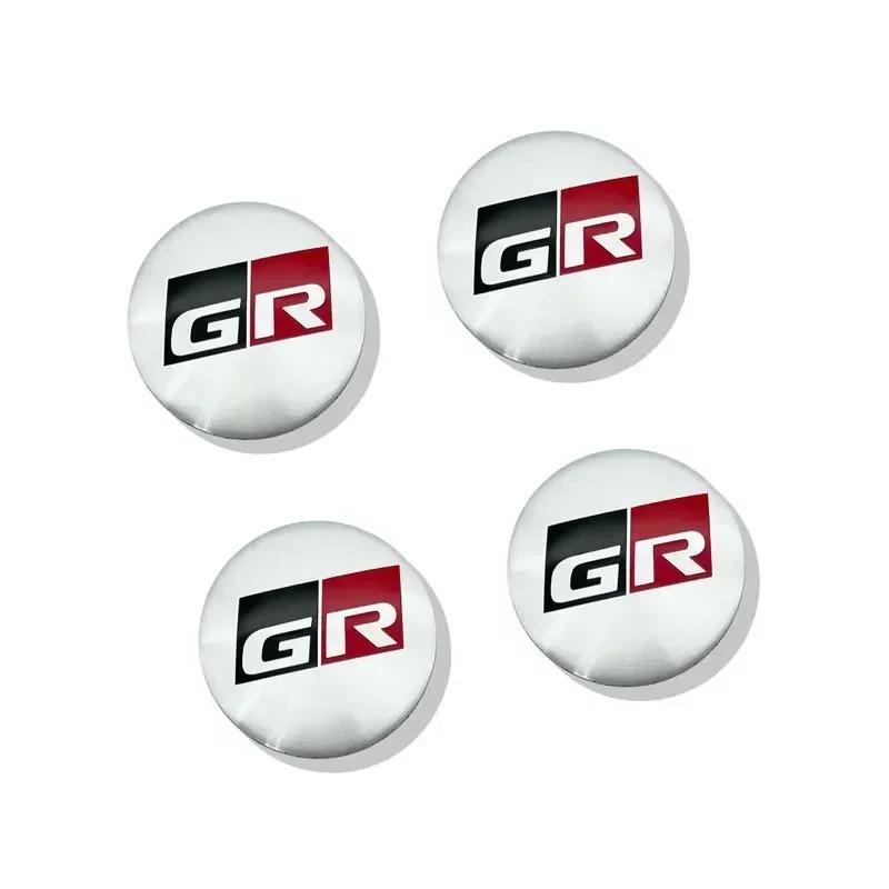 4x56 мм GR Спортивный автомобиль, центральная крышка ступицы колеса, наклейки, металлические эмблемы, наклейки
